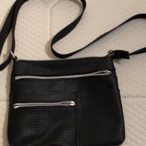 Cross body black bag.